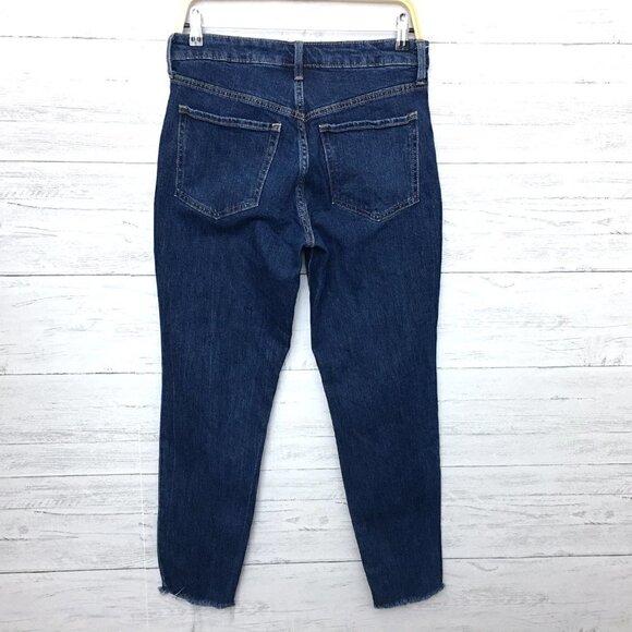 Old Navy Women's Jeans High Rise O.G. Straight Leg Button Fly Fray Hems size 4 - Picture 10 of 11